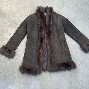 Vtg brown leather penny lane